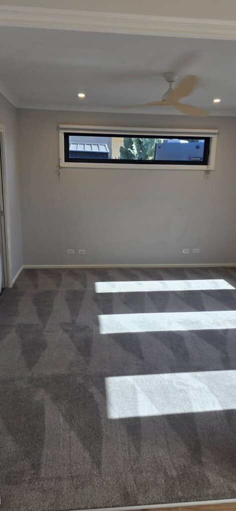 Twist pile carpet in a lounge room with afternoon light across the floor