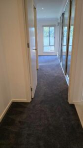 Carpet laid through a hallway and bedrooms